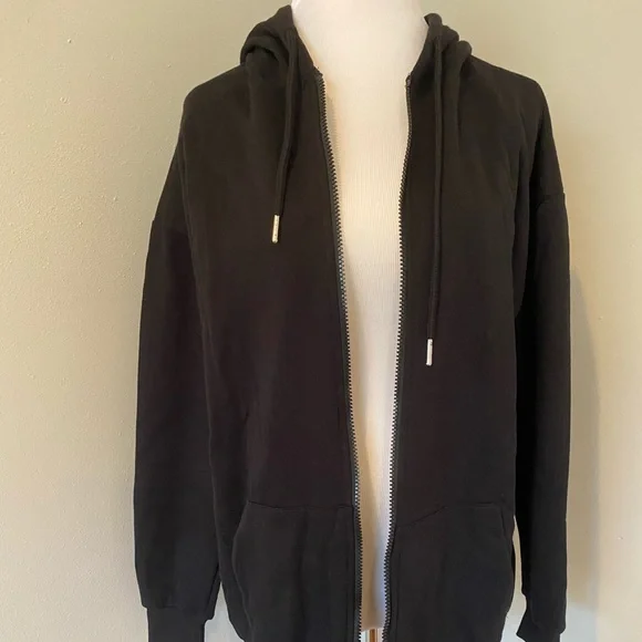 Oversized Hoodie Sweater Jacket Tunic Zip Up Inner Brush Long Sleeve Boyfriend - Picture 3 of 7